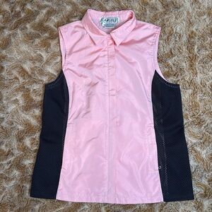 CARLISLE Pink and Black Sleeveless Vest SIZE 12